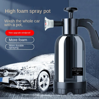 CleanPro 2L Foam Sprayer – Hand Pump with Versatile Nozzles for Car Wash, Window Cleaning, and Garden Irrigation