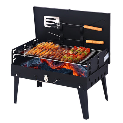 Grillmate Fold - Maleta-grill de acero plegable para jardín, camping y barbacoa al aire libre