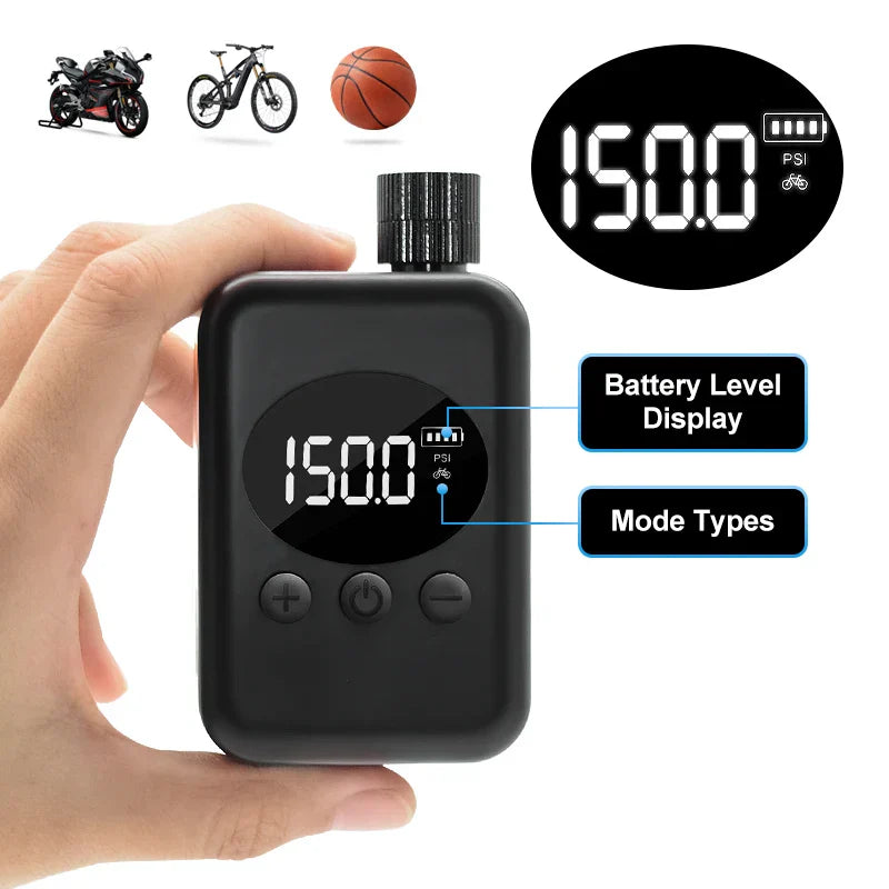 MiniPump 150 – Wireless bicycle pump with 150 PSI for MTB & outdoor