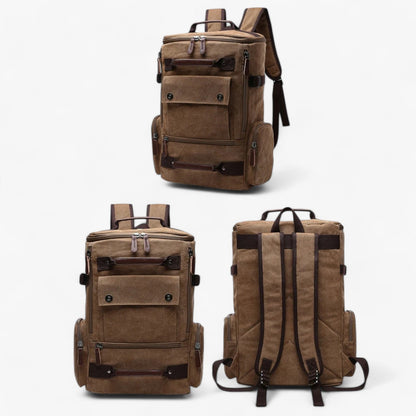 VintageCanvas Backpack – Durable Vintage Style with Laptop Compartment for Work, School, and Travel