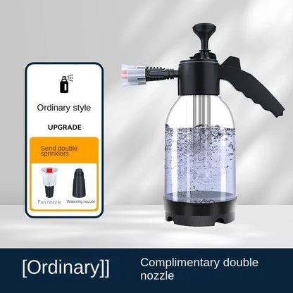 CleanPro 2L Foam Sprayer – Hand Pump with Versatile Nozzles for Car Wash, Window Cleaning, and Garden Irrigation