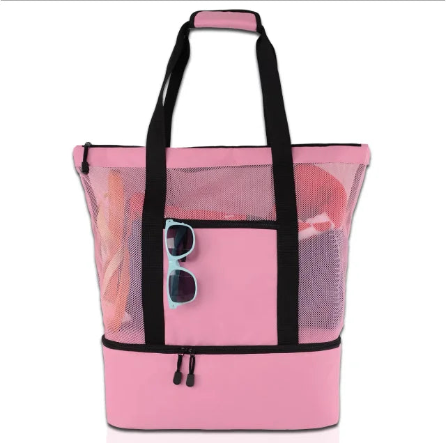 Picknick- und Strandtasche mit großem Fassungsvermögen - wasserdichtes, doppellagiges Mesh-Design für Outdoor-Abenteuer