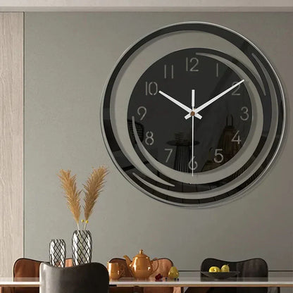 NordicTime Acrylic Wall Clock – Silent 3D Geometric Design for Modern Homes
