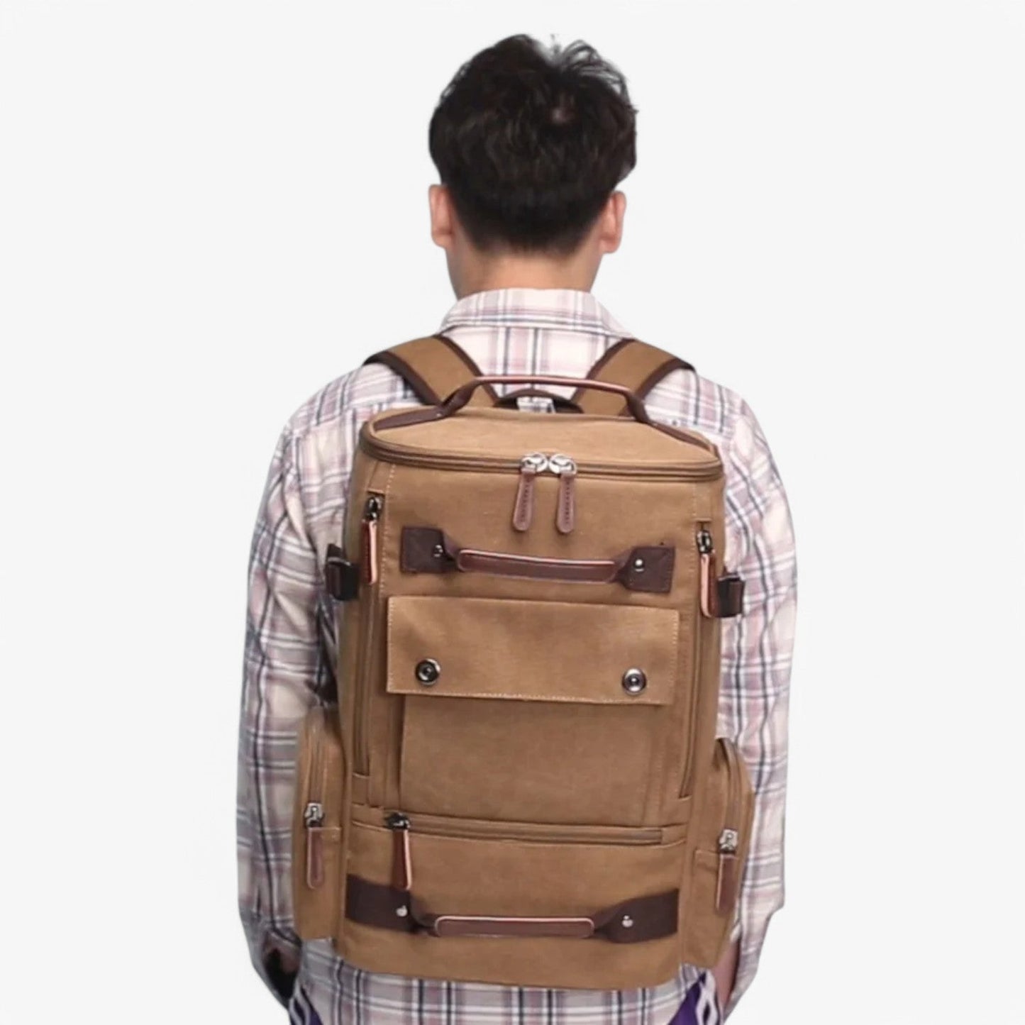 VintageCanvas Backpack – Durable Vintage Style with Laptop Compartment for Work, School, and Travel