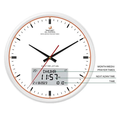 Horloge de prière Zamora Time - Heures de prière mondiales automatiques avec alarme Azan et design élégant
