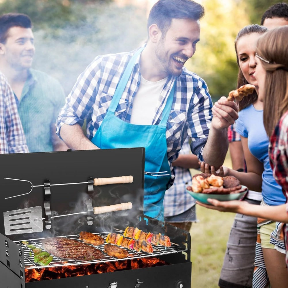 Grillmate Fold - Maleta-grill de acero plegable para jardín, camping y barbacoa al aire libre