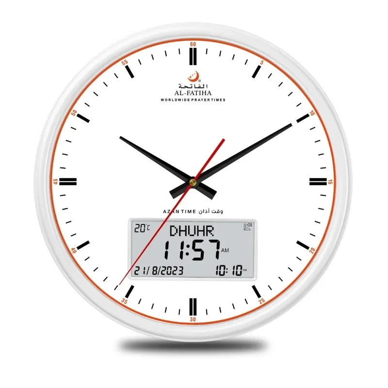 Horloge de prière Zamora Time - Heures de prière mondiales automatiques avec alarme Azan et design élégant