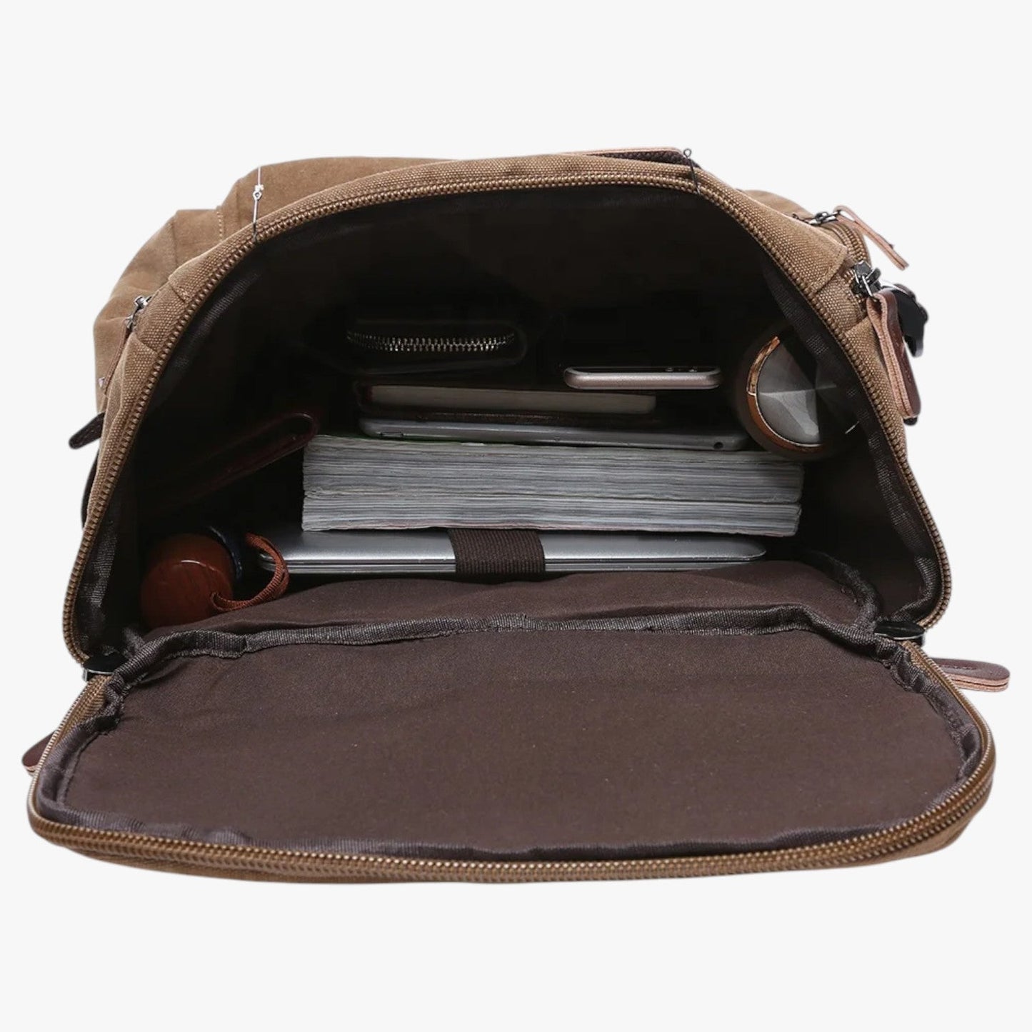 VintageCanvas Backpack – Durable Vintage Style with Laptop Compartment for Work, School, and Travel
