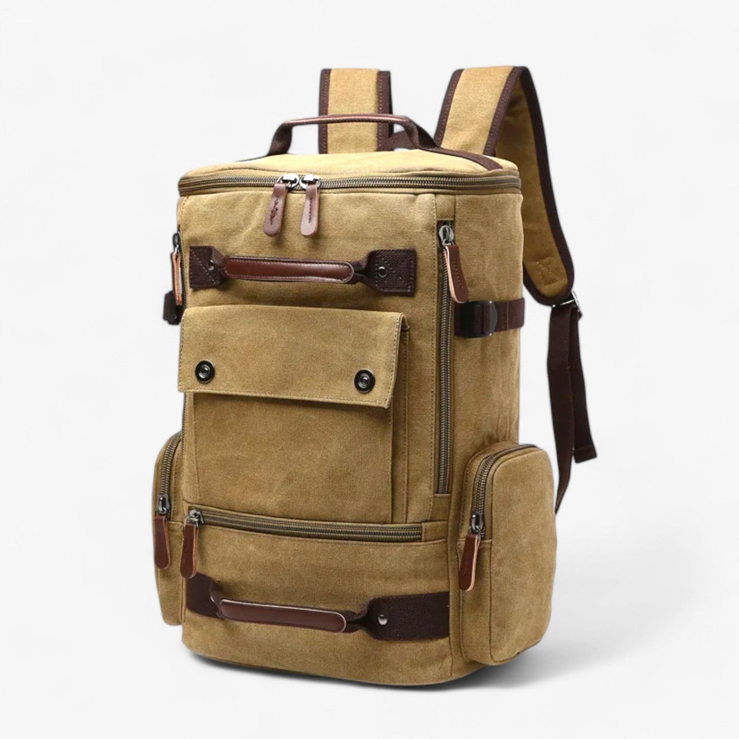 VintageCanvas Backpack – Durable Vintage Style with Laptop Compartment for Work, School, and Travel