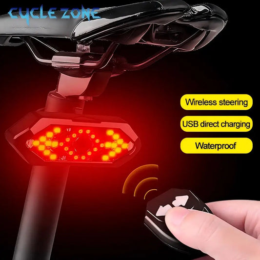 BikeGuard Light - Feu arrière de vélo rechargeable avec télécommande et 32 LED pour une sécurité maximale