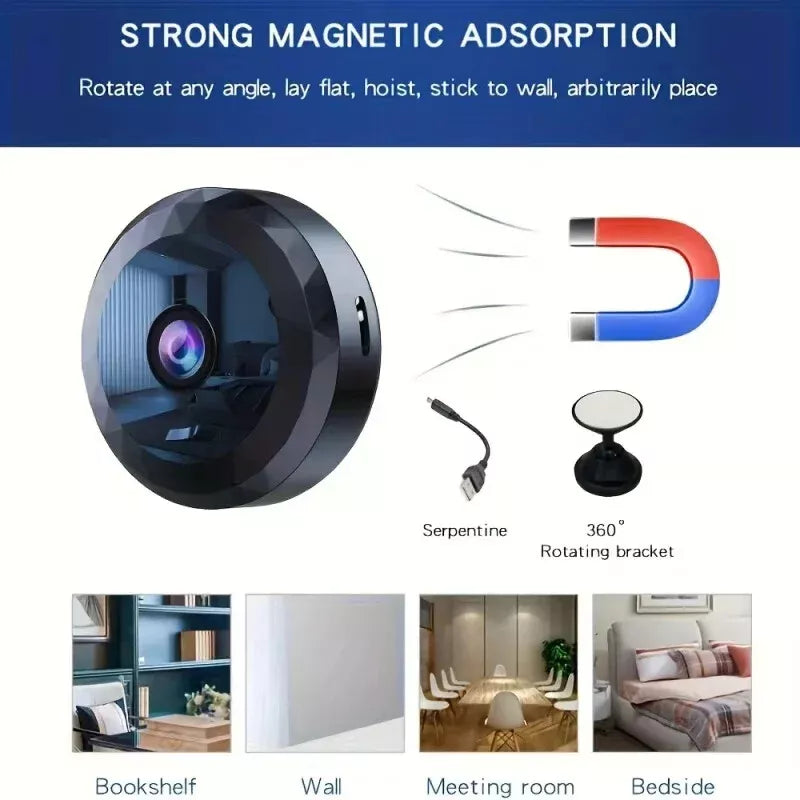 SECURECAM MINI – Magnetic Mini WiFi Camera 1080P HD with Night Vision & Motion Detection