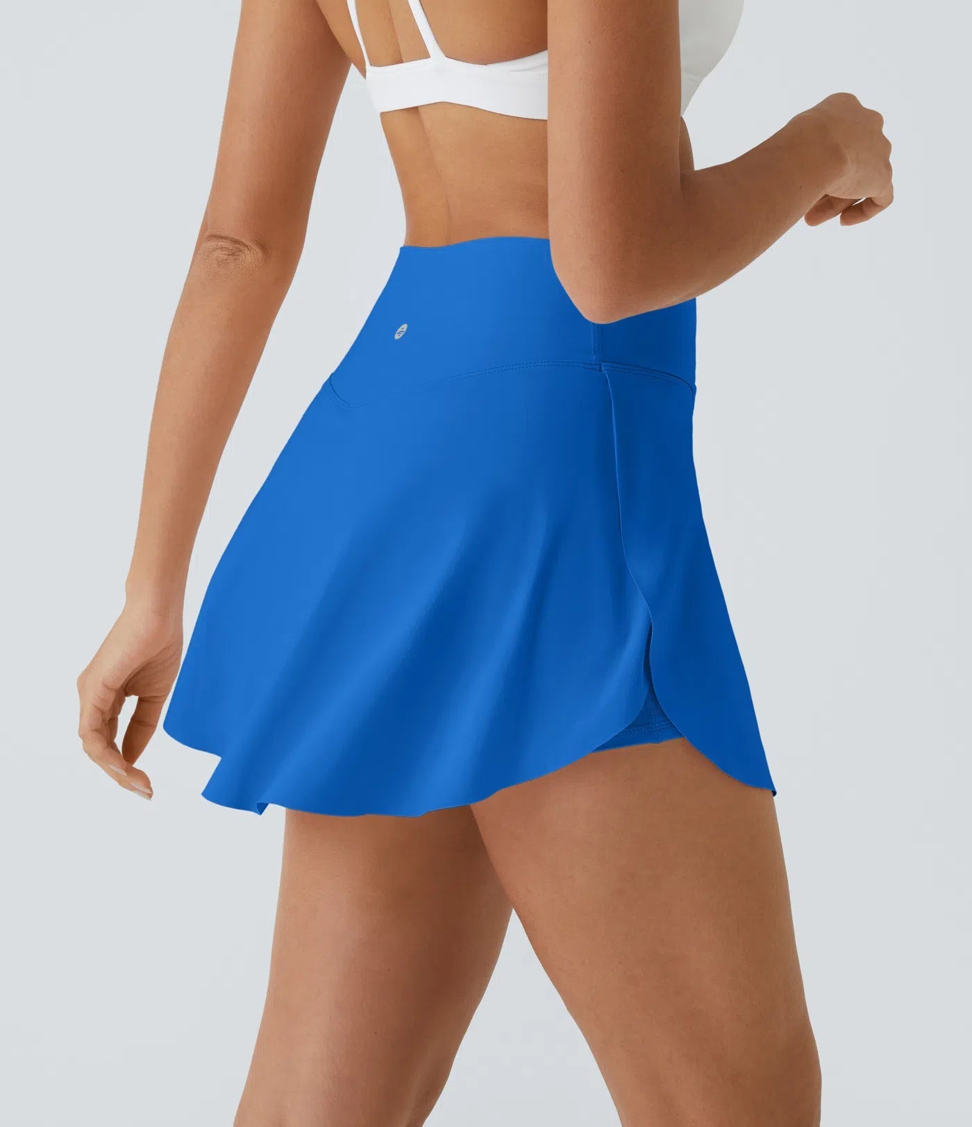 SoftlyZero Skirt - Mini-jupe plus longue avec short, ceinture croisée et poche cachée