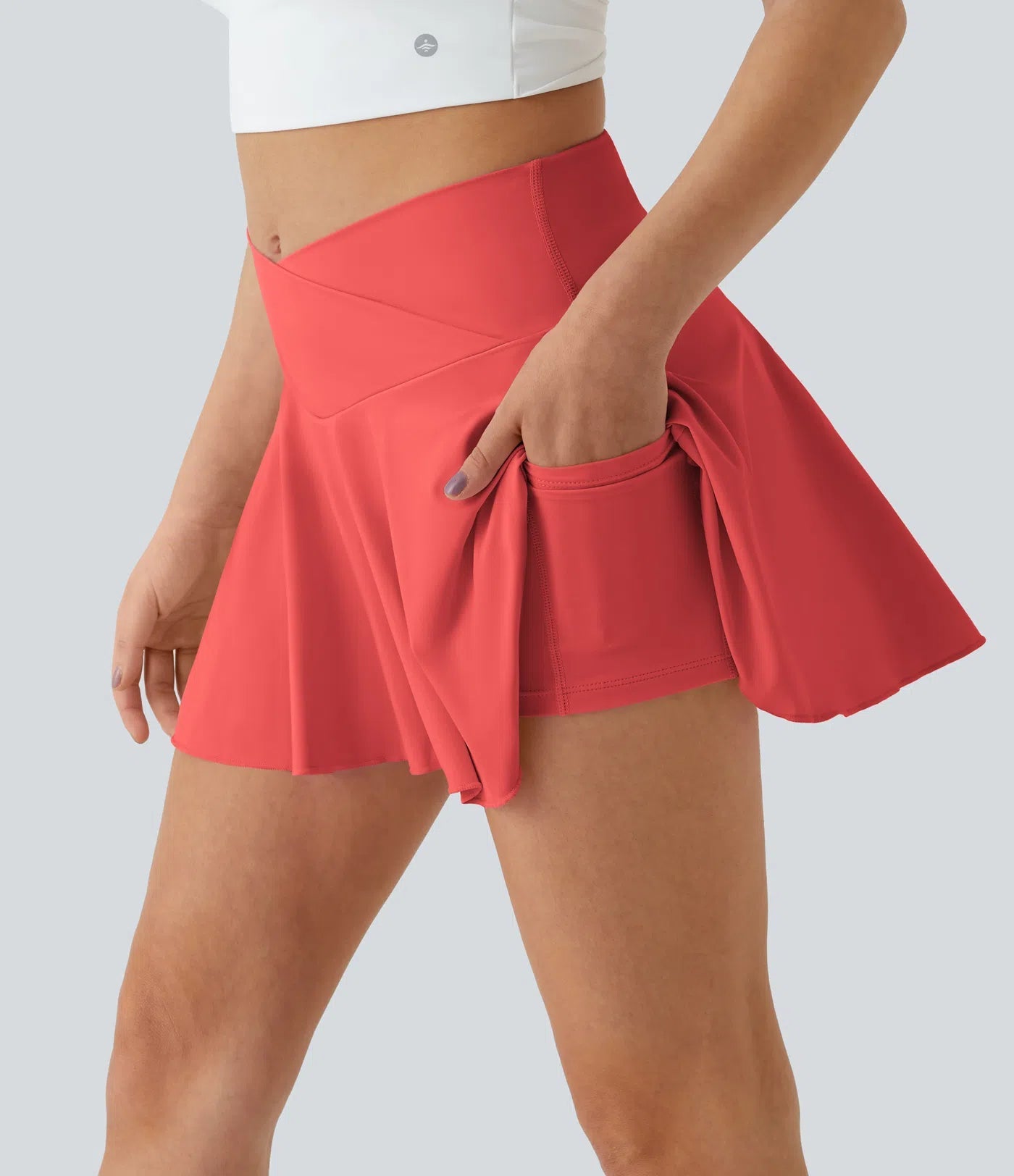 SOFTLYZERO Tennisrock - Mini mit Shorts, überkreuztem Bund und UPF50+ Schutz