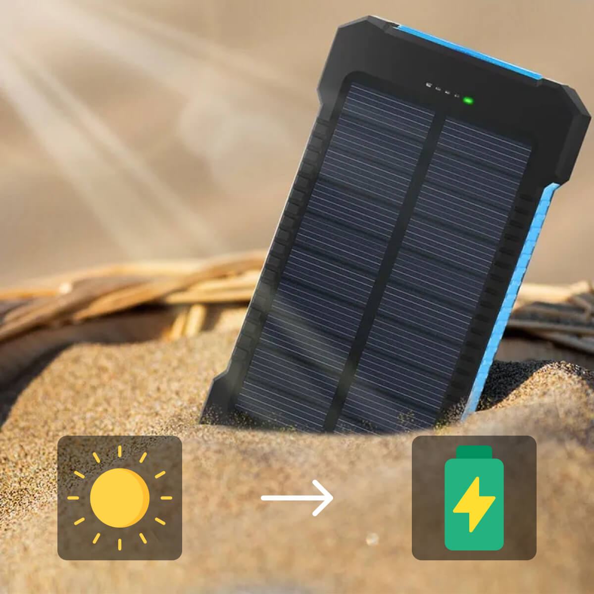 SUNVAULT MAX - Wasserdichtes Solarstrom-Ladegerät mit 500000mAh Kapazität