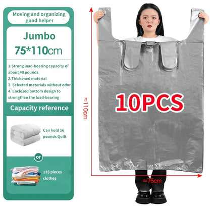Large Capacity Storage Bags – Durable HDPE Protection for Clothing, Toys, and Linen