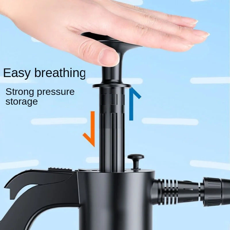 CleanPro 2L Foam Sprayer – Hand Pump with Versatile Nozzles for Car Wash, Window Cleaning, and Garden Irrigation