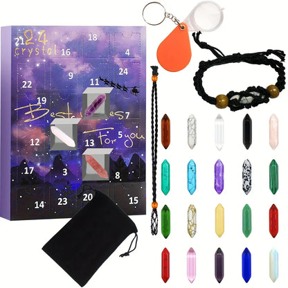 CRYSTALGEMS – Advent calendar with 24 genuine gemstones for little explorers and collectors