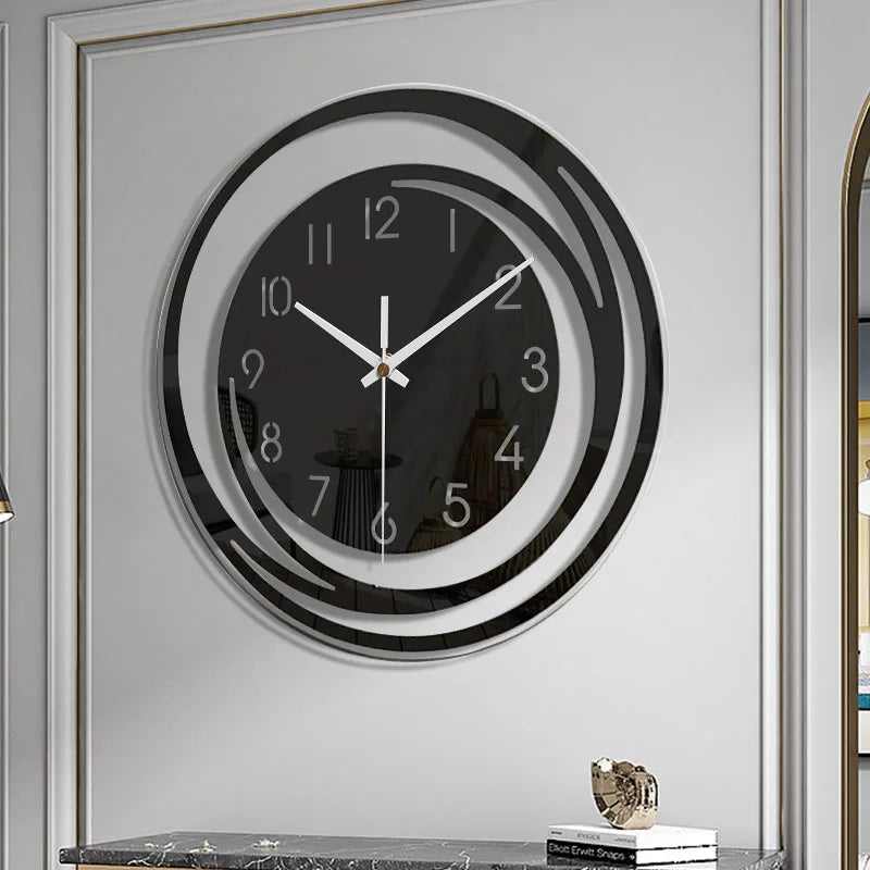 NordicTime Acrylic Wall Clock – Silent 3D Geometric Design for Modern Homes