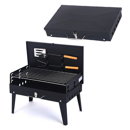 Grillmate Fold - Maleta-grill de acero plegable para jardín, camping y barbacoa al aire libre
