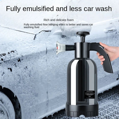 CleanPro 2L Foam Sprayer – Hand Pump with Versatile Nozzles for Car Wash, Window Cleaning, and Garden Irrigation