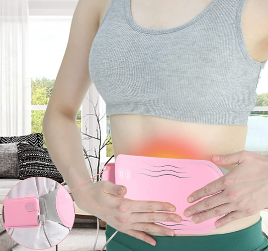  Electric abdominal heating with vibration - rechargeable relaxation solution, portable, three heat level-1