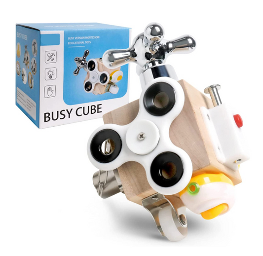 TOYCUBE - Draagbare leerkubus met interactieve activiteiten voor onderweg