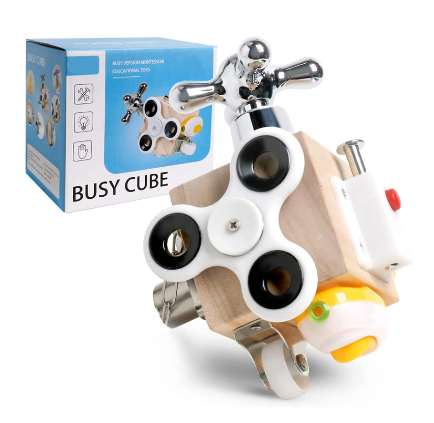 TOYCUBE - Draagbare leerkubus met interactieve activiteiten voor onderweg