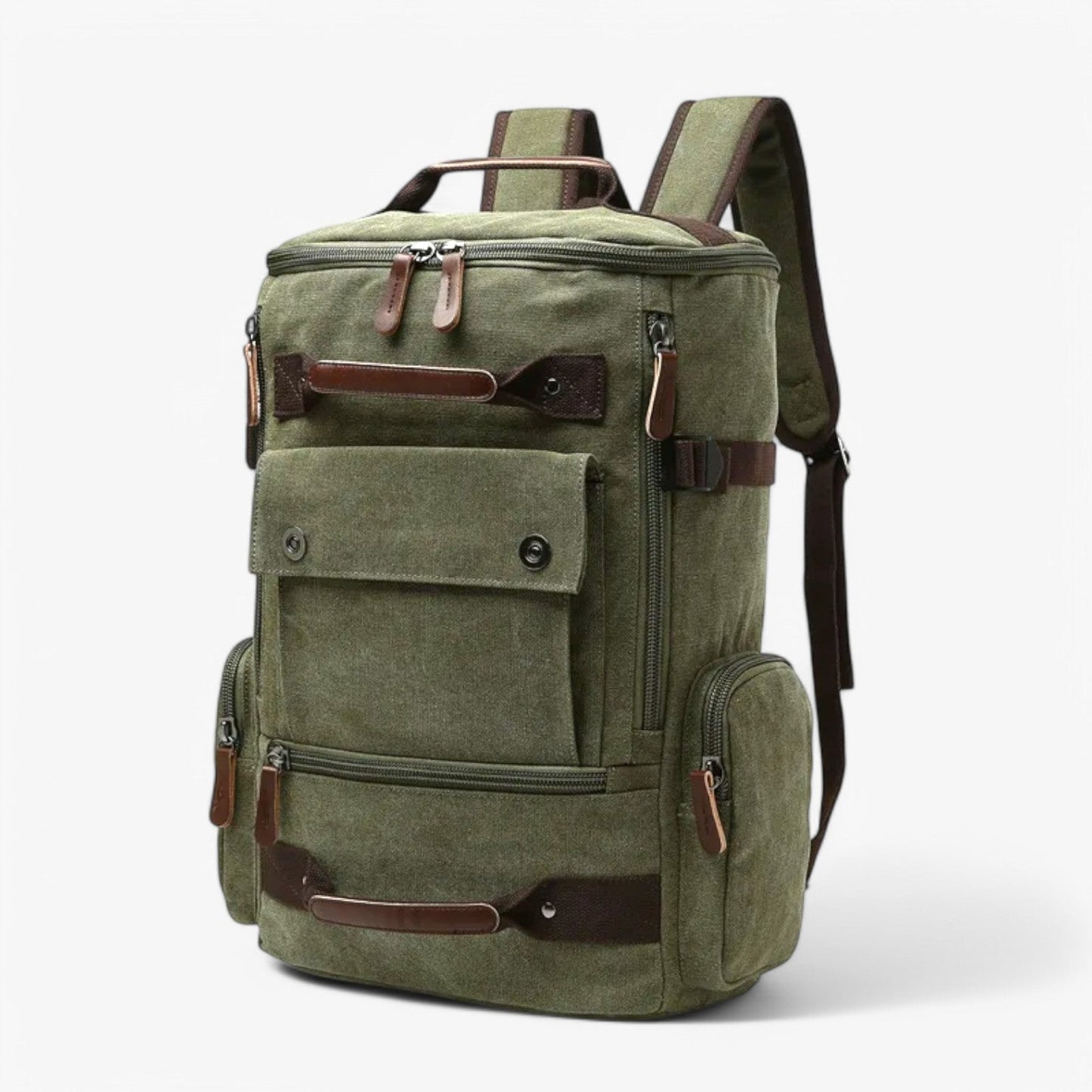 VintageCanvas Backpack – Durable Vintage Style with Laptop Compartment for Work, School, and Travel