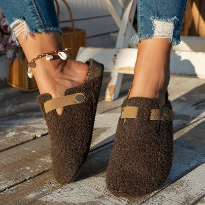  Luxury sheep wool house shoes for women and men-ultra-soft, non-slip, winter comfort-5