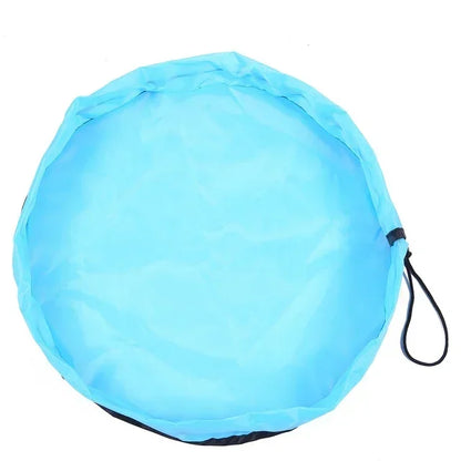 Speelgoedkussen en organizer - 2-in-1 speelmat en opbergtas - duurzame Oxford stof - lichtgewicht en draagbaar - oplossing voor de kinderkamer