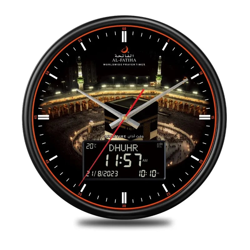 Horloge de prière Zamora Time - Heures de prière mondiales automatiques avec alarme Azan et design élégant