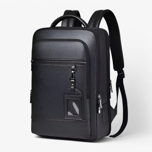 Eleganter Lederrucksack mit USB-Anschluss - stilvoll und funktional für Arbeit, Reise und Alltag