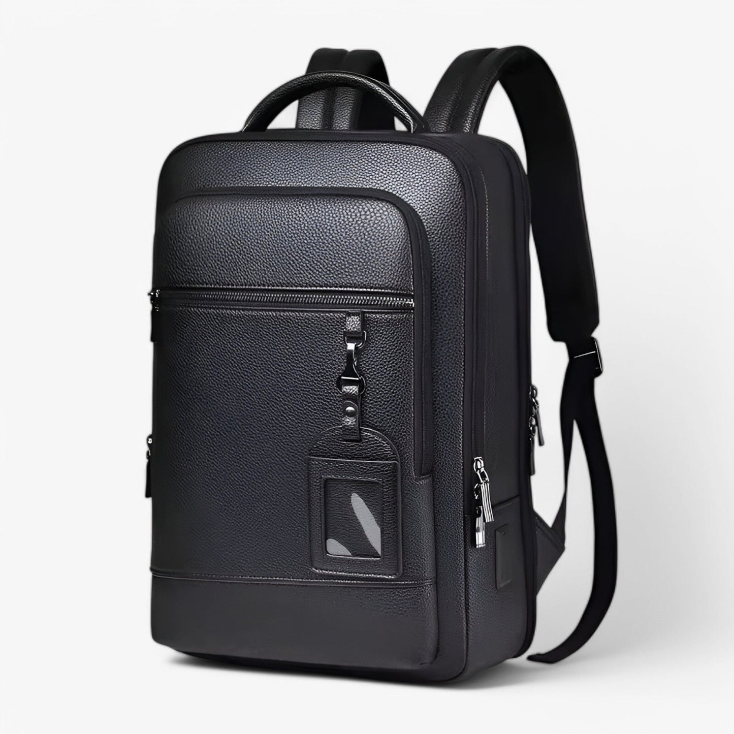 Elegant Leather Backpack with USB Port – Stylish and Functional for Work, Travel, and Daily Life