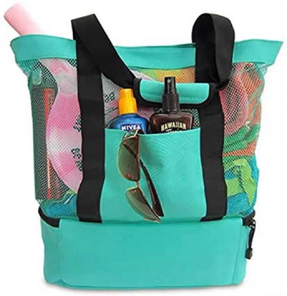 Picknick- und Strandtasche mit großem Fassungsvermögen - wasserdichtes, doppellagiges Mesh-Design für Outdoor-Abenteuer