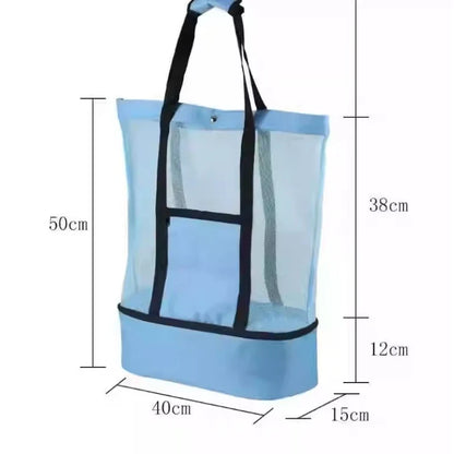 Picknick- und Strandtasche mit großem Fassungsvermögen - wasserdichtes, doppellagiges Mesh-Design für Outdoor-Abenteuer