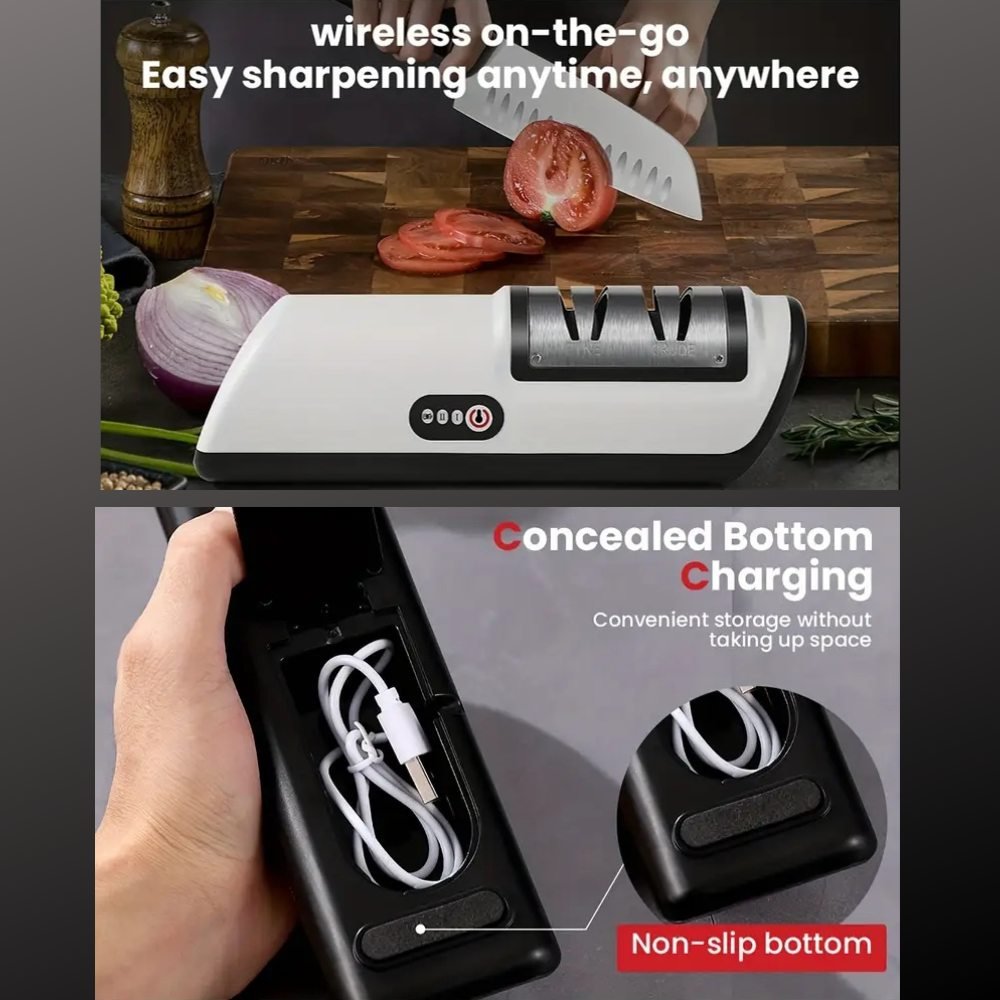 SharpEase Duo – Rechargeable 2-Stage Knife Sharpener