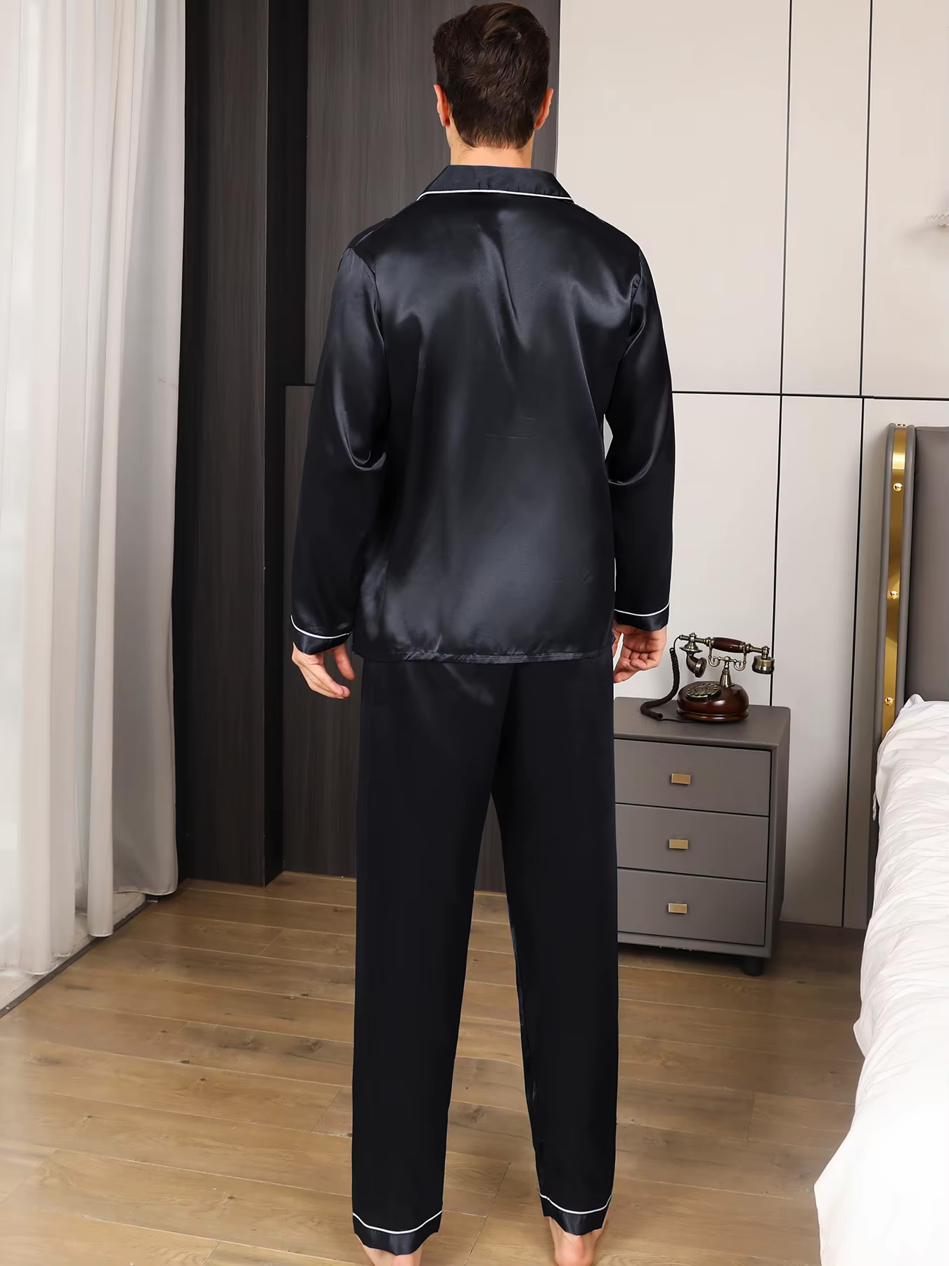 Silkon Men’s Pyjamas-Silk Satin Pajamas for men with a stylish fit & comfort 2