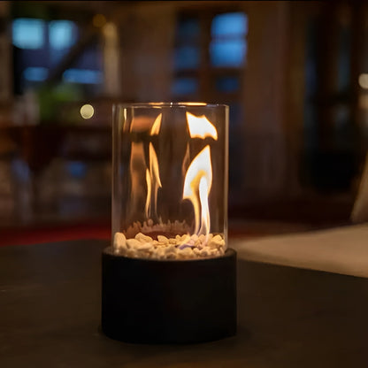 SleekFlame - Cheminée de table élégante avec combustion au bioéthanol sans fumée