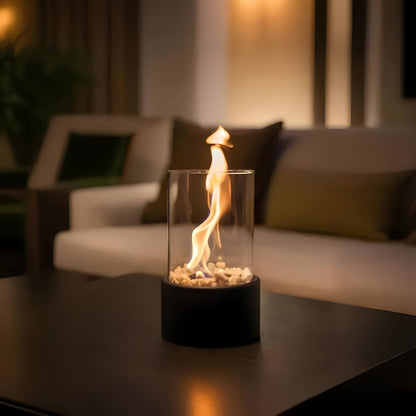 SleekFlame - Cheminée de table élégante avec combustion au bioéthanol sans fumée