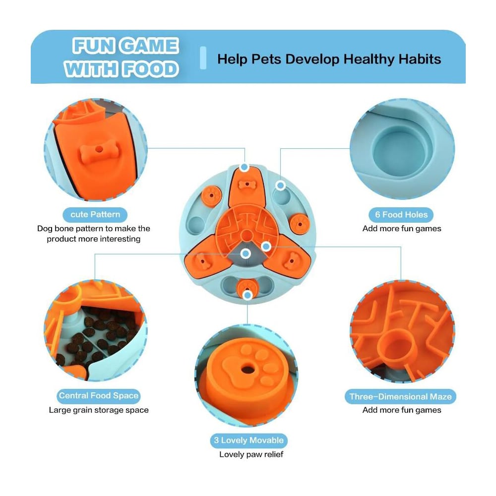 Slowfeed Puzzle Bowl - interactive feeding bowl against hasty eating 4