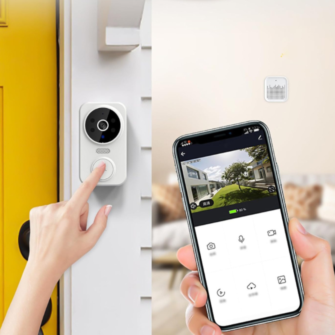 Timbre SmartView – Timbre inalámbrico con cámara HD y sensor de movimiento