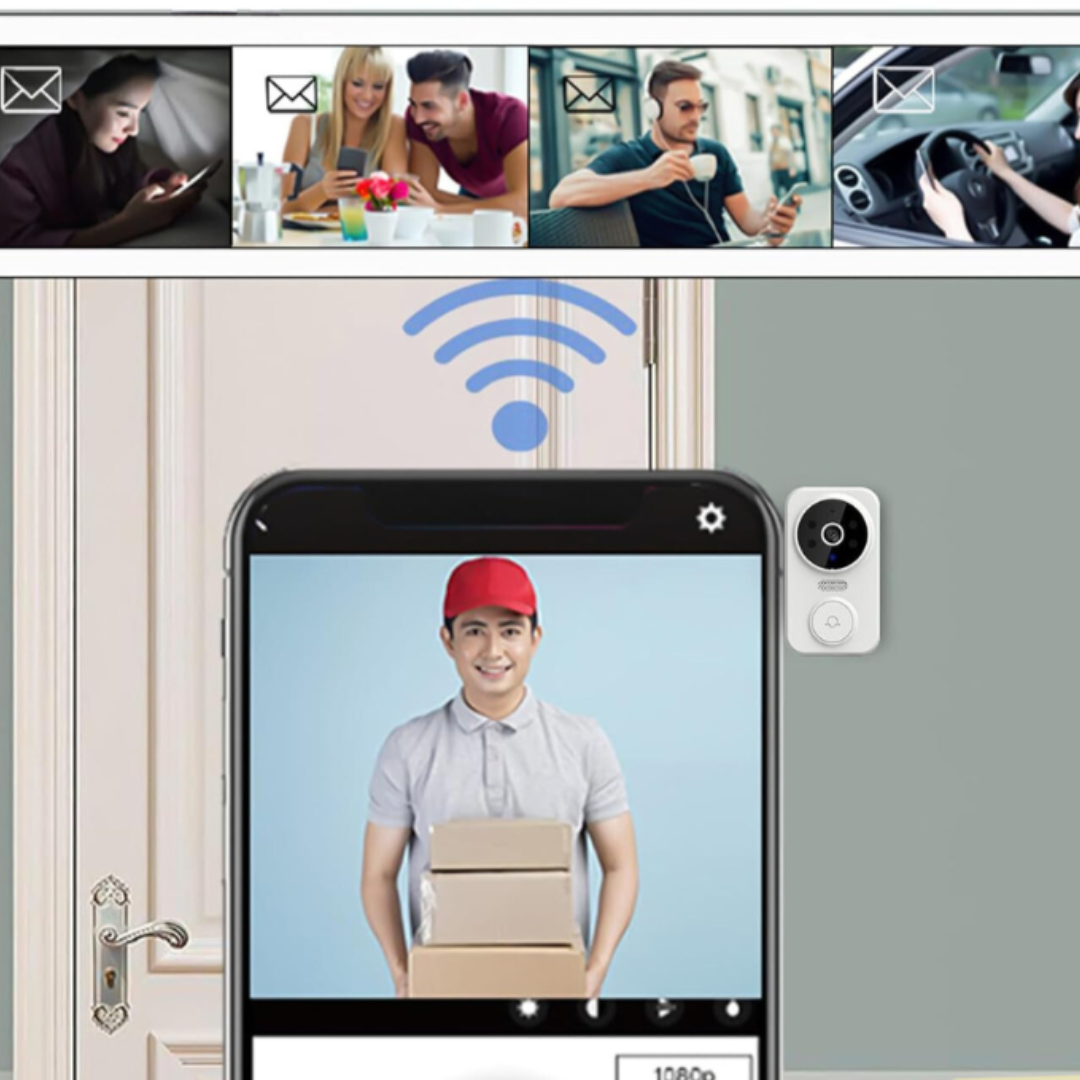 Timbre SmartView – Timbre inalámbrico con cámara HD y sensor de movimiento