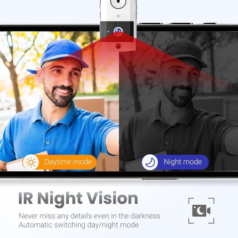 Smart Video Doorbell Camera with HD Video, Motion Detection & Two-Way Audio 3