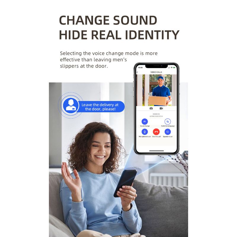 Smart Video Doorbell Camera with HD Video, Motion Detection & Two-Way Audio 4