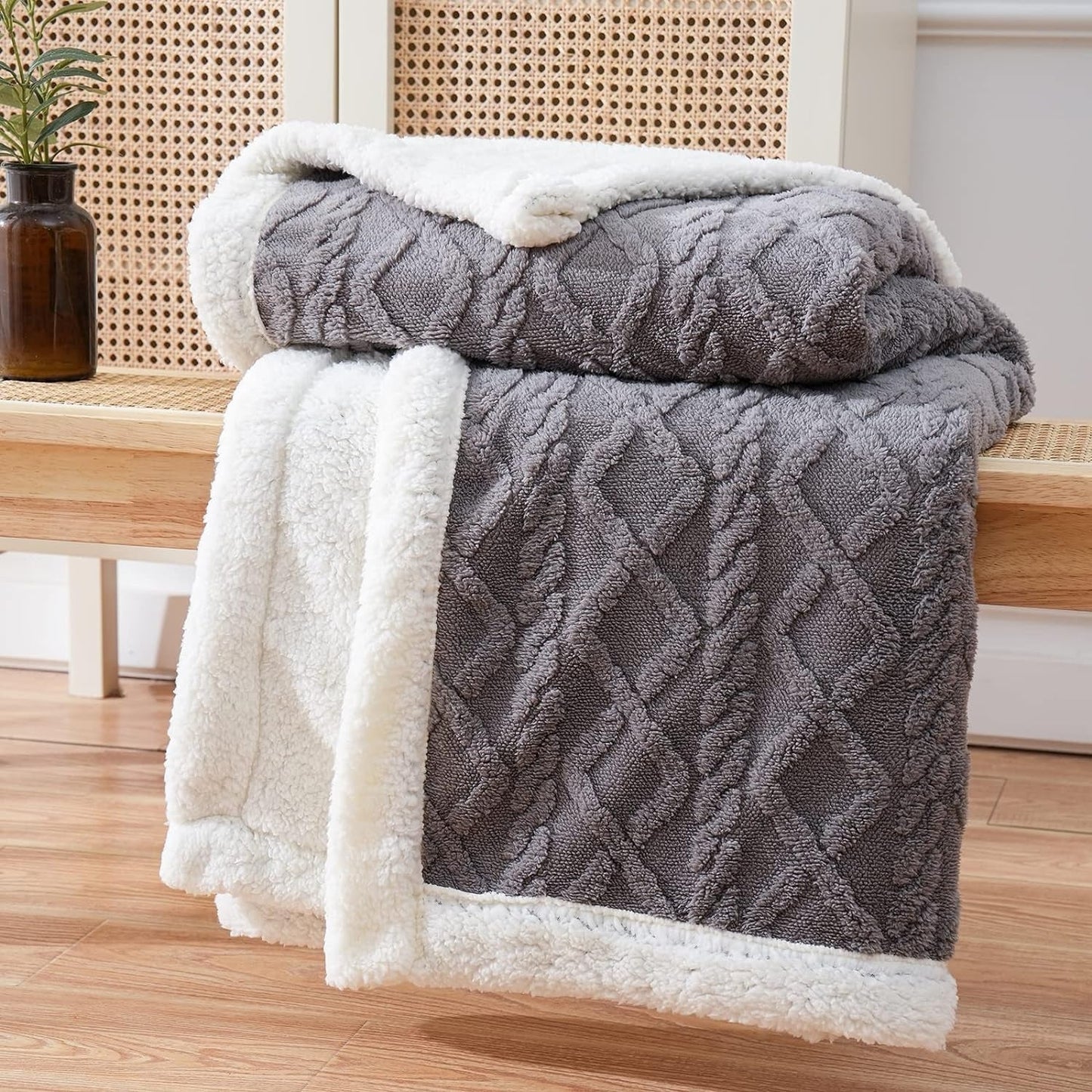 Couverture Sherpa Snuggle – Plaid en polaire réversible pour toutes les saisons