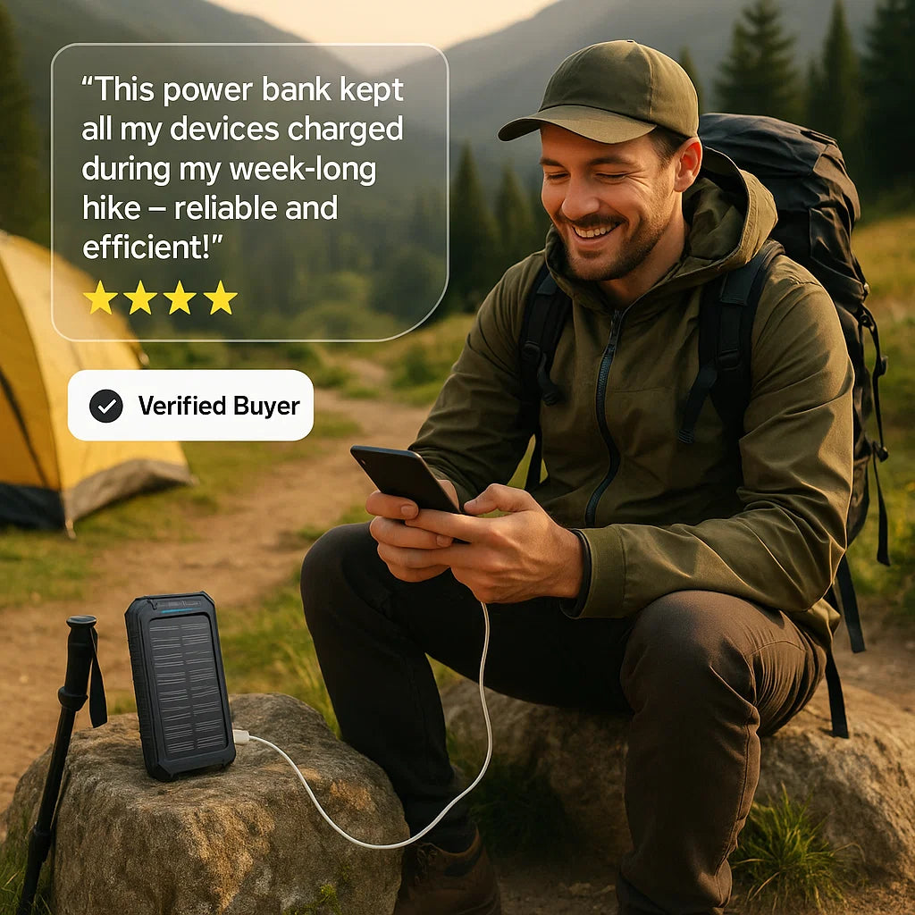 Solarvault-waterproof Solar Power Bank with 500000mAh & Dual-USB 8