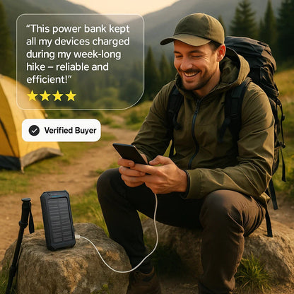 Solarvault-waterproof Solar Power Bank with 500000mAh & Dual-USB 8