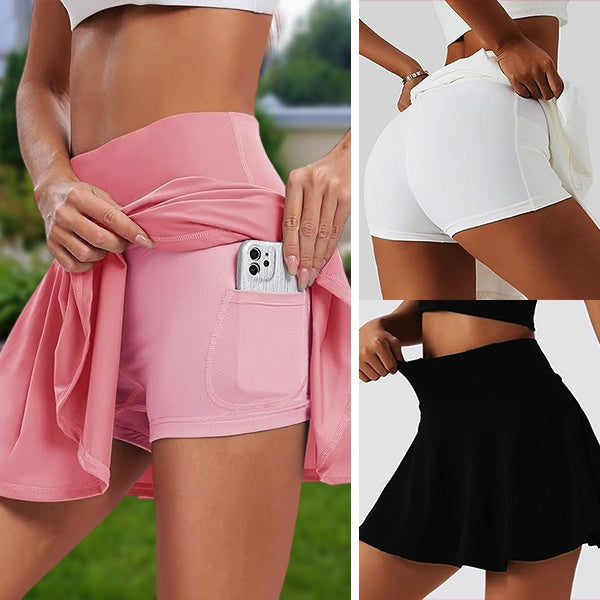 FLEXMOVE SKIRT – Sporty Women's Skirt with Built-In Shorts for Active Days