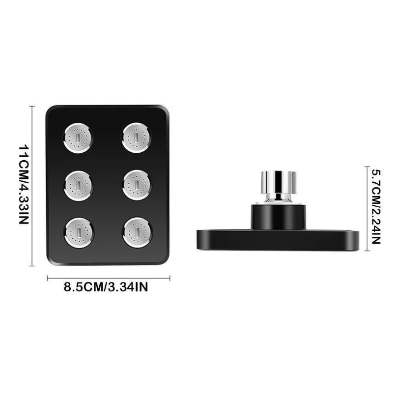 RELAXRA – 360° Säädettävä Neliönmuotoinen Sadesuihku Päivittäiseen Mukavuuteen