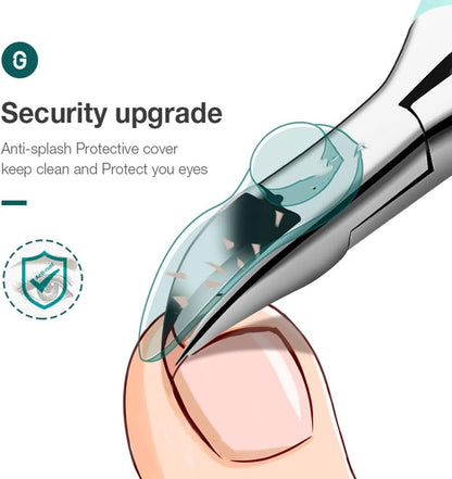 SureClip - Cortauñas ergonómico con protector antisalpicaduras